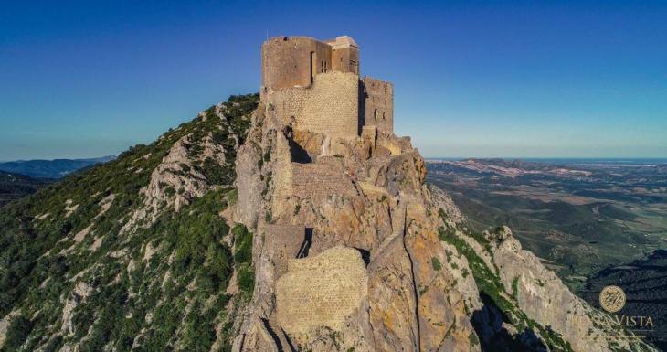 Замок Карибюс на Юге Франции. Замки с высоты птичьего полета в Каталонии и на юге Франции!